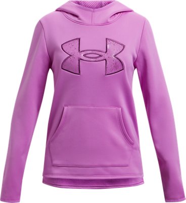 Girls' Armour Fleece® Hoodie, Purple, pdpZoomDesktop image number 0