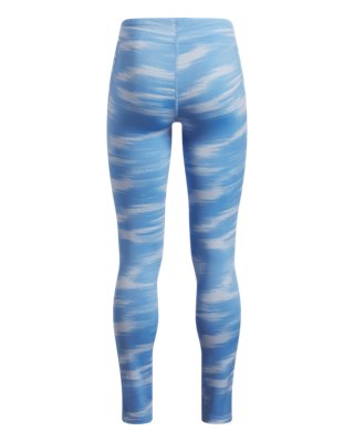 Леггинсы Under Armour UA Cold Weather Printed Leggings для девочек, цвет: Синий / Белый — фото 2