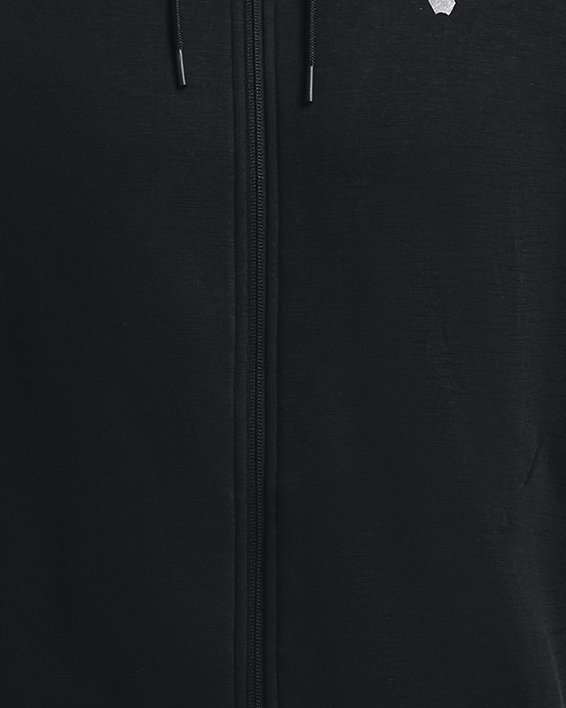 Men's Project Rock Charged Cotton® Fleece Full-Zip Hoodie in Black image number 4