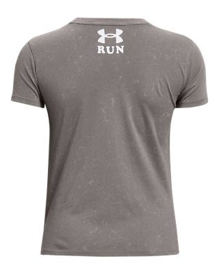 Women's UA Keep Run Weird Graphic Short Sleeve, Gray, pdpMainDesktop image number 5