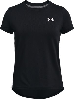 Girls' HeatGear&reg; Armour Short Sleeve image number 0