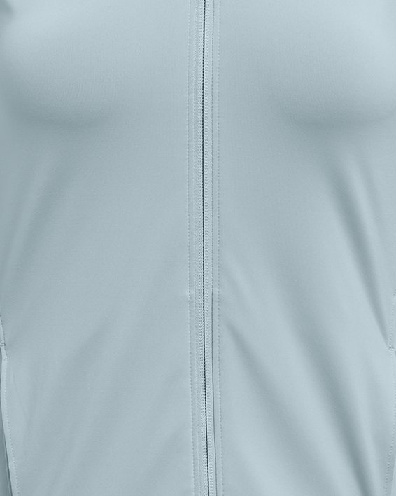 Damen UA RUSH™ Engineered Form Oberteil mit durchgehendem Zip, Blue, pdpMainDesktop image number 6
