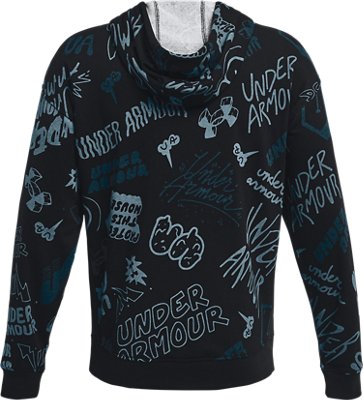 Men's UA Rival Terry Scribble Print Hoodie image number 5