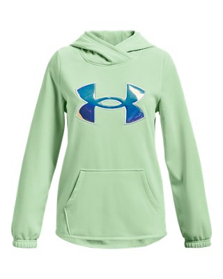 Capucha Armour Fleece&reg; Iridescent Big Logo para Ni&ntilde;a, Green, pdpMainDesktop image number 0