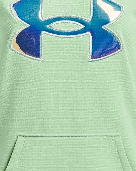 Capucha Armour Fleece® Iridescent Big Logo para Niña, Green, pdpMainDesktop image number 0
