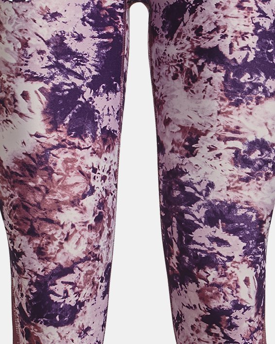 Women's HeatGear® No-Slip Waistband Ankle Leggings, Purple, pdpMainDesktop image number 4