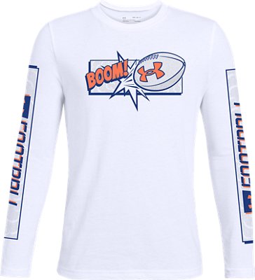 Long Sleeve Under Armour Boys Football Men's Under Armour Navy