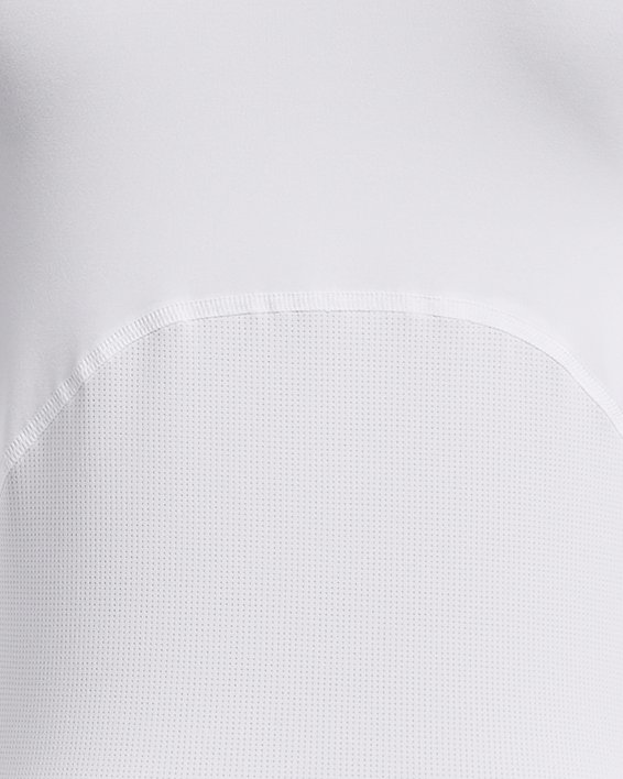 Jungen HeatGear Langarmshirt mit Stehkragen, White, pdpMainDesktop image number 1