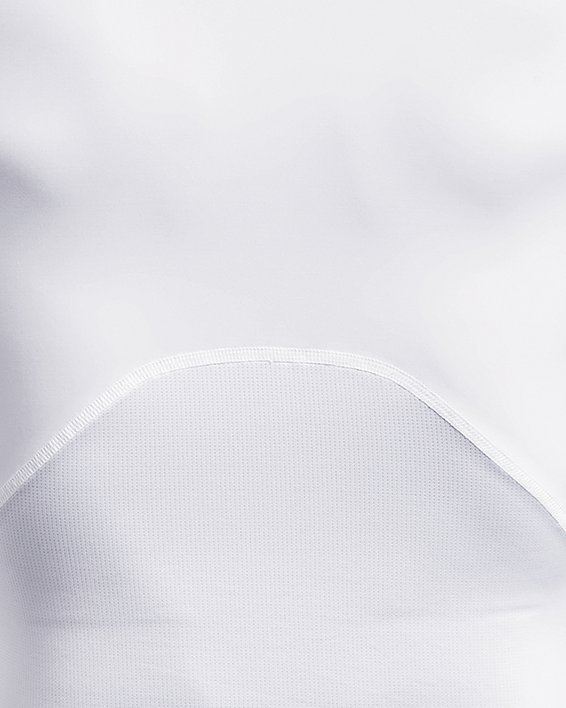 Men's HeatGear® Mock Long Sleeve in White image number 5