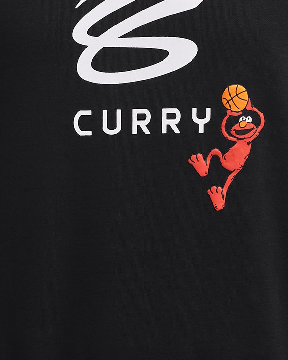 Boys' Curry Elmo Logo Hoodie, Black, pdpMainDesktop image number 0