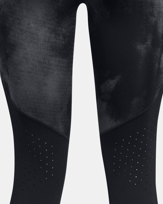 Women's UA Launch Printed Ankle Tights, Black, pdpMainDesktop image number 5