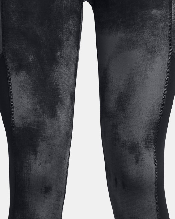 Women's UA Launch Printed Ankle Tights, Black, pdpMainDesktop image number 4
