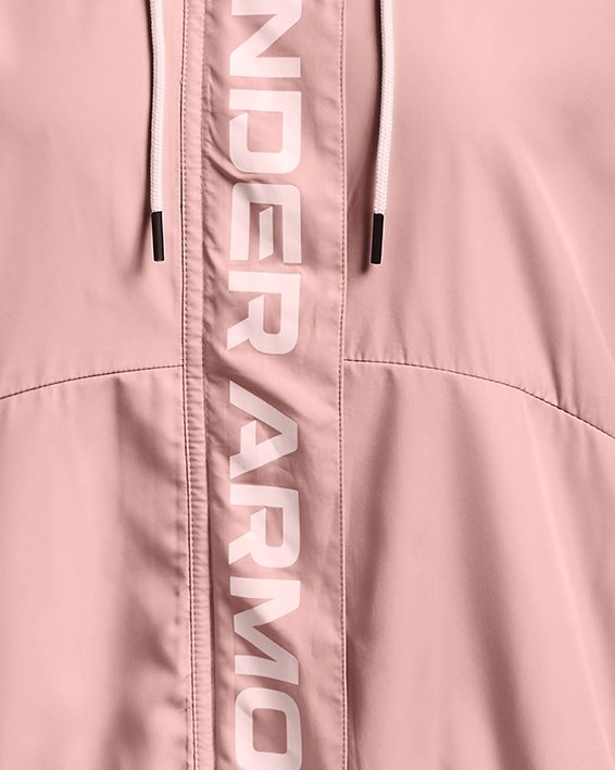 Under Armour Women's Rush Woven Full-Zip Jacket - Pink, LG