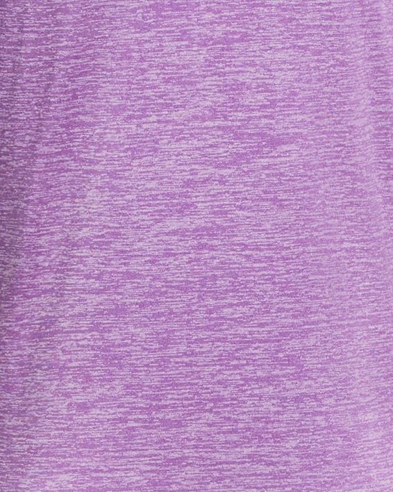 เสื้อแขนสั้น UA Tech™ Twist Arch Big Logo สำหรับเด็กผู้หญิง in Purple image number 1