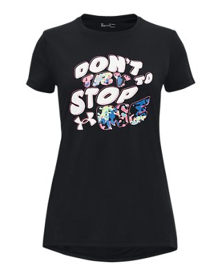 Girls' UA Tech&trade; Cant Be Stopped Short Sleeve image number 0