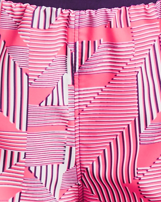 Girls' UA Fly-By Printed Shorts in Pink image number 0