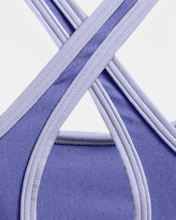 Meisjessport-BH UA Crossback, Purple, pdpMainDesktop image number 1