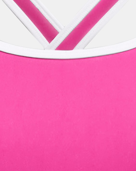 Sujetador deportivo UA Crossback para niña, Pink, pdpMainDesktop image number 0