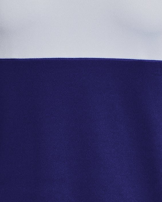 Jungen UA Performance Blocked Poloshirt, Blue, pdpMainDesktop image number 0