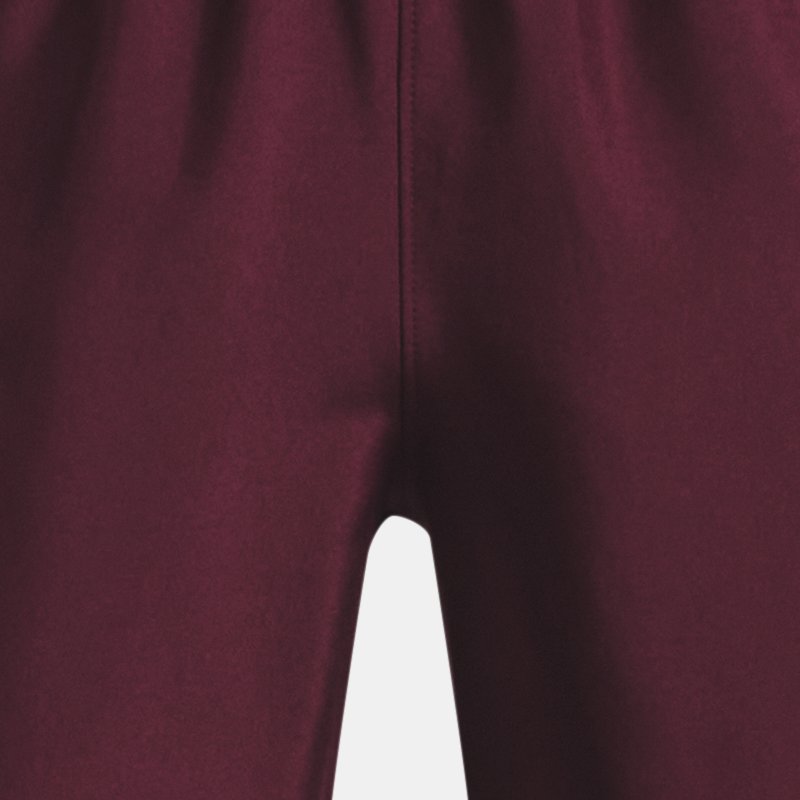 Boys' Under Armour Woven Graphic Shorts Dark Maroon / Beta YLG (59 - 63 in)