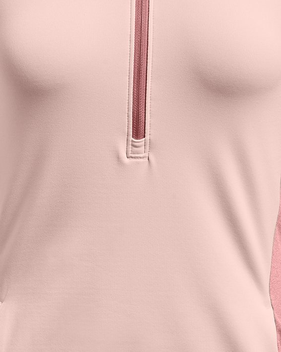 Women's ColdGear® ½ Zip, Pink, pdpMainDesktop image number 4
