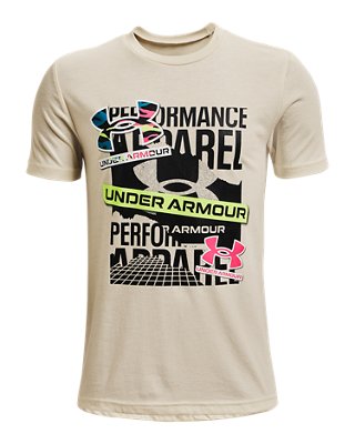 เสื้อยืดแขนสั้น UA Multilogo สำหรับเด็กผู้ชาย image number 0