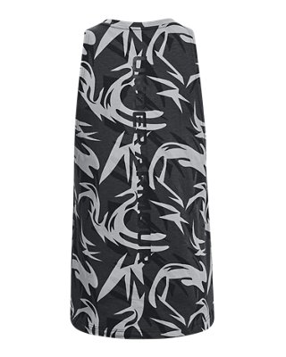 Playera sin mangas UA Baseline Printed para hombre, Black, pdpMainDesktop image number 5