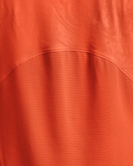 Men's UA RUSH™ 2.0 Emboss Short Sleeve, Orange, pdpMainDesktop image number 7