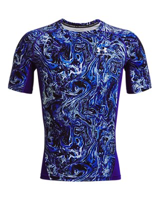 Herren HeatGear Kompressions T Shirt mit Aufdruck Under Armour DE