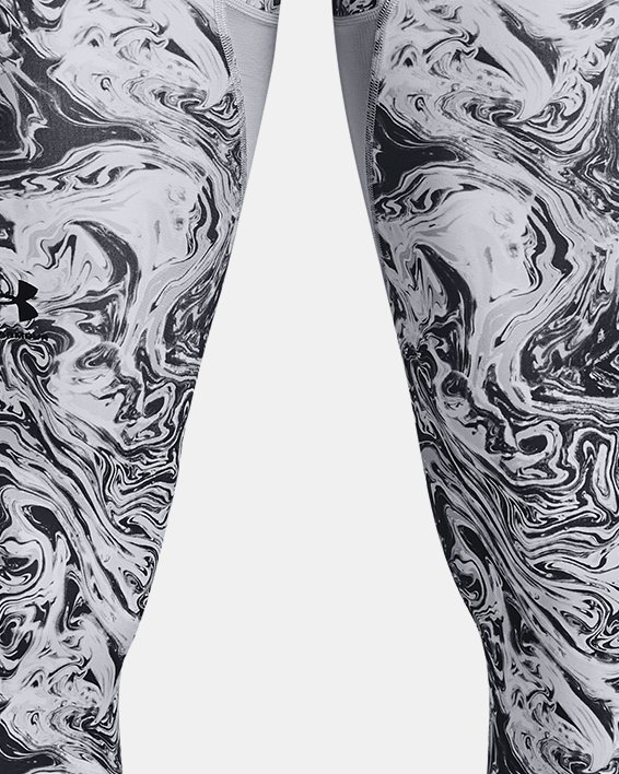 Men's HeatGear® Printed Leggings in Gray image number 4