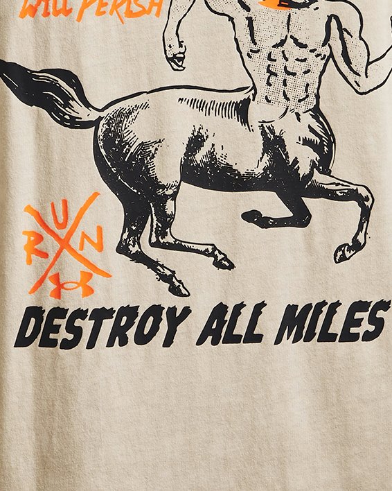 Heren T-shirt UA Destroy All Miles, Brown, pdpMainDesktop image number 5
