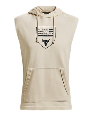 Men's Project Rock Heavyweight Terry Sleeveless Hoodie Under Armour NZ