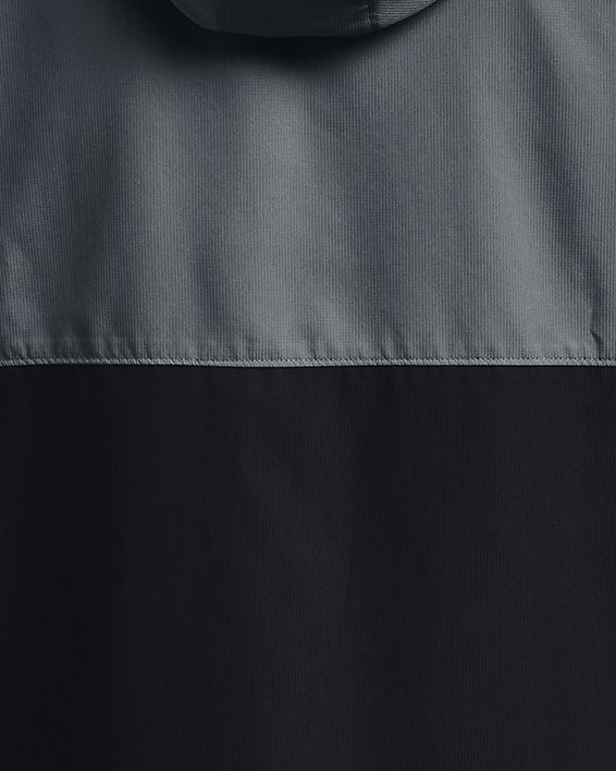 Men's UA Woven Asymmetrical Zip Pullover, Gray, pdpMainDesktop image number 7