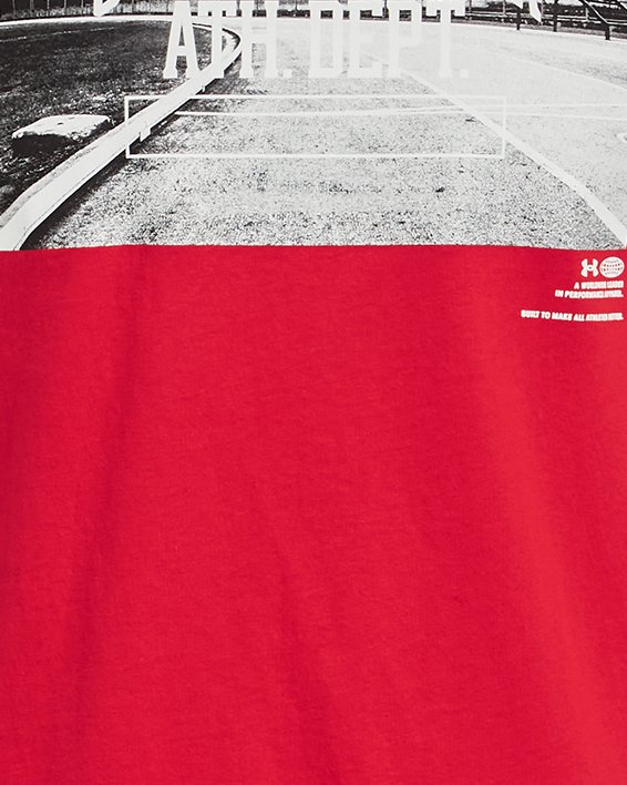 Men's UA Athletic Department Short Sleeve, Red, pdpMainDesktop image number 4
