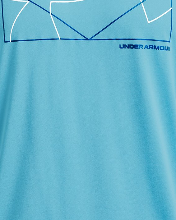 Men's UA Tech™ 2.0 Boxed Logo Short Sleeve in Blue image number 4