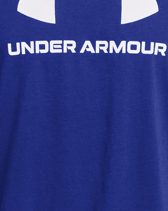 เสื้อยืด UA Sportstyle Logo สำหรับผู้ชาย in Blue image number 4