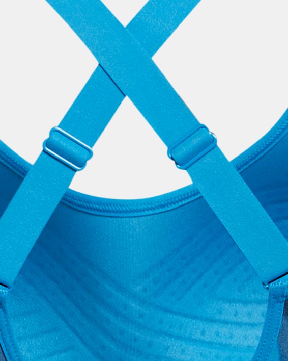 Sujetador deportivo UA Continuum Mid Printed para mujer, Blue, pdpMainDesktop image number 11