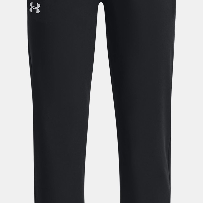 Girls' Under Armour Armour Sport Woven Pants Black / Iridescent YXS (122 - 127 cm)