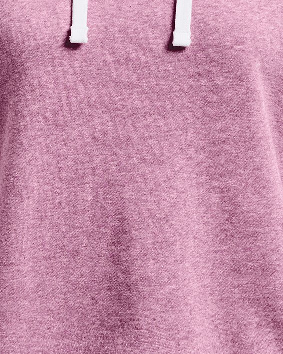 Women's UA Rival Fleece Colorblock Hoodie, Purple, pdpMainDesktop image number 4