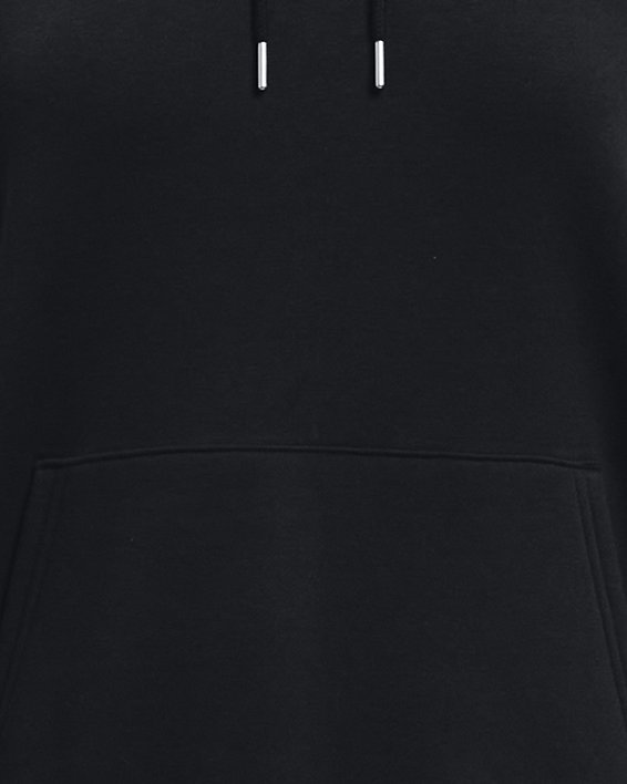 Women's UA Essential Fleece Hoodie, Black, pdpMainDesktop image number 4