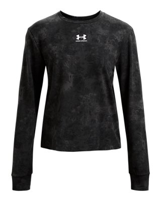 Sudadera UA Rival Terry Printed para mujer, Black, pdpMainDesktop image number 4