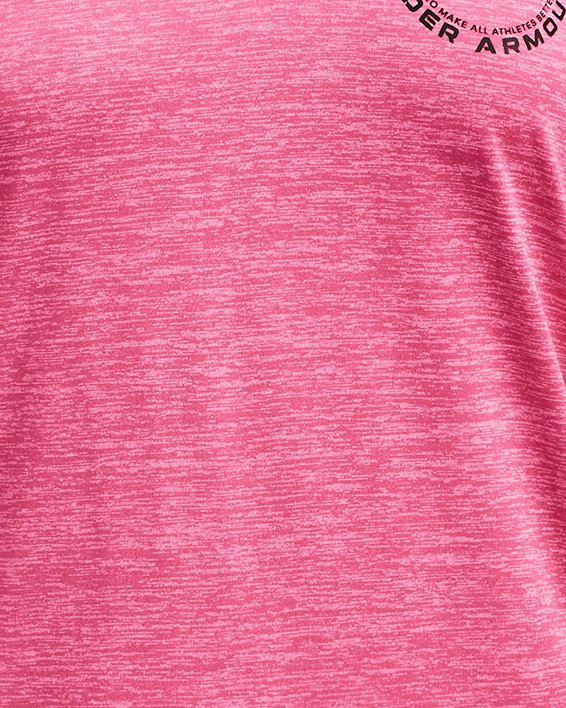 Haut à manches courtes UA Tech™ Twist Crest pour femmes, Pink, pdpMainDesktop image number 4