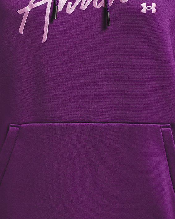 Sudadera con Capucha Armour Fleece® Script para Mujer, Purple, pdpMainDesktop image number 4
