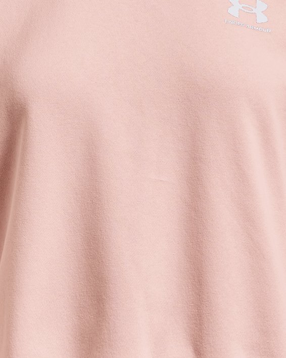 Sudadera UA Rival Fleece Wrap Neck para Mujer, Pink, pdpMainDesktop image number 4