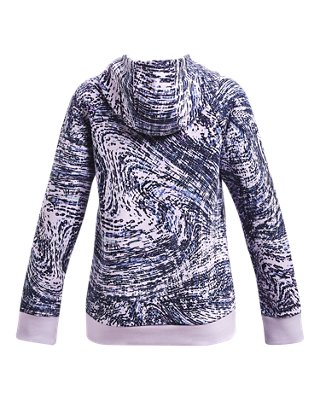 เสื้อฮู้ด UA Rival Fleece Printed สำหรับเด็กผู้หญิง image number 1