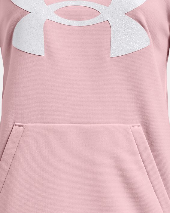Sudadera con Capucha Armour Fleece® Glitter para Niña, Pink, pdpMainDesktop image number 0