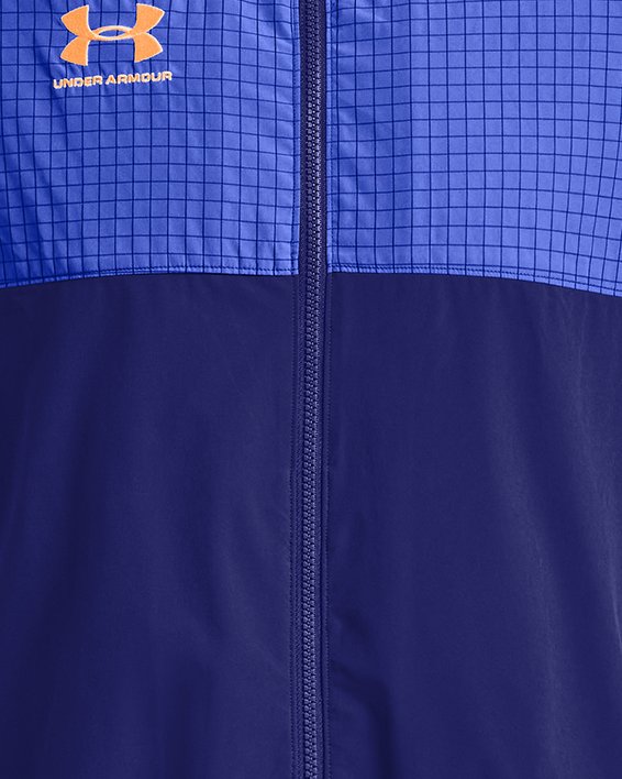 남성 UA 액셀러레이트 트랙 재킷 in Blue image number 8