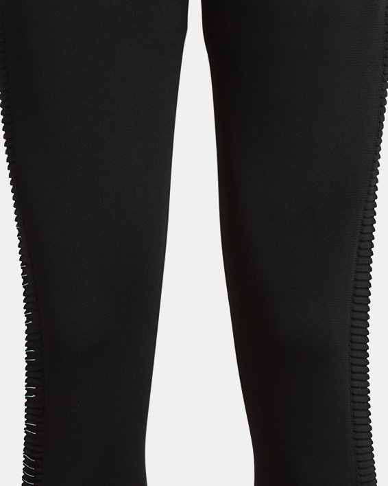 Women's Flat Knit Fleece Lined Tights - A New Day™ Black L/XL