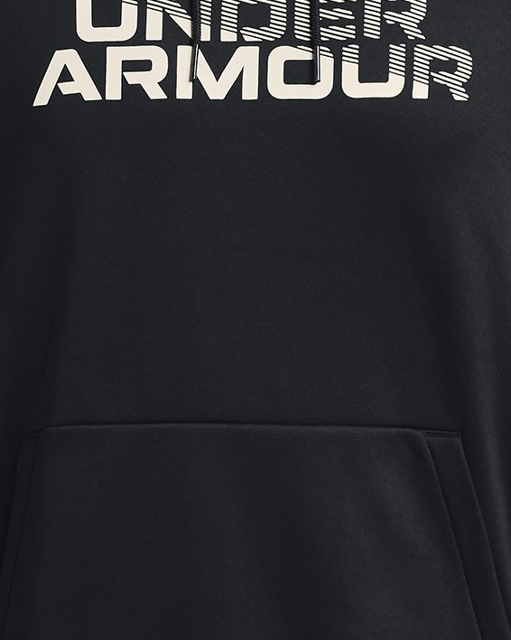 Sudadera con Capucha Armour Fleece® Wordmark para Hombre, Black, pdpMainDesktop image number 4