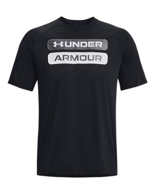 Playera manga corta UA Velocity 2.0 Wordmark para hombre, Black, pdpMainDesktop image number 4